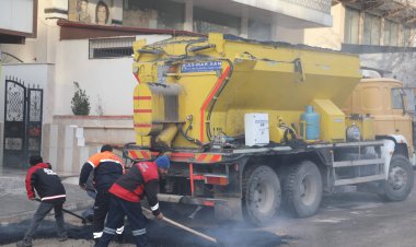 Nizip’te deforme olan yollar onarılıyor
