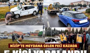 Nizip'te feci kaza: 5 yaralı