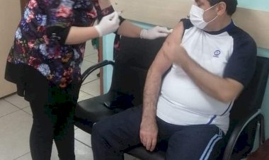 Kaymakam Şahin, Covid 19 aşısı oldu 