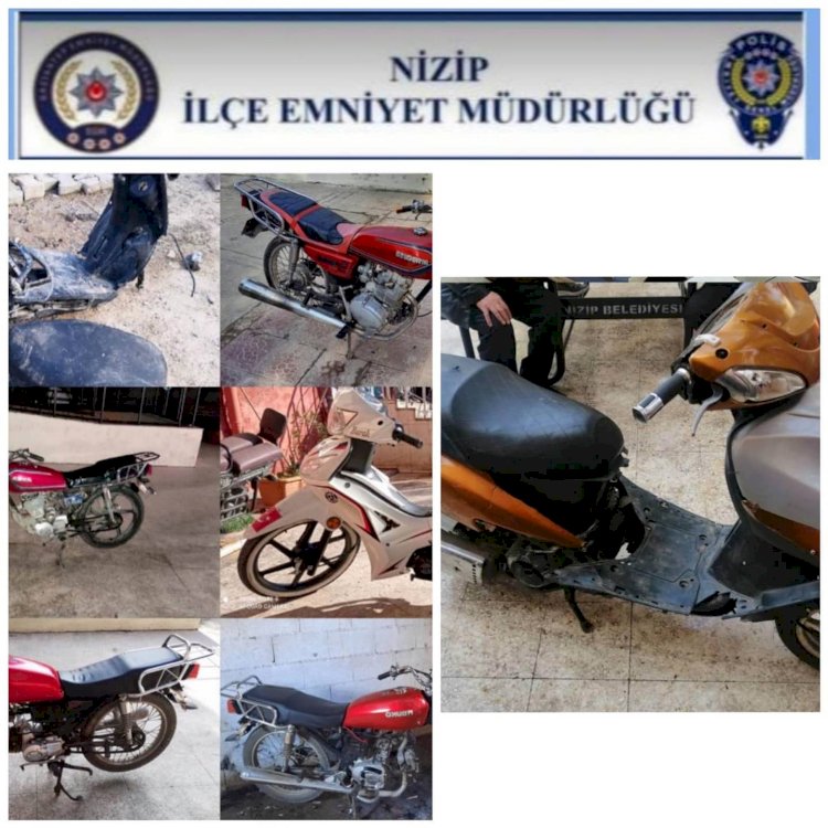 Nizip'te 8 kişide uyuşturucu madde 7 çalıntı motosiklet ele geçirildi