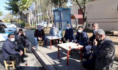 Başkan Sarı sahadaki çalışmaları inceledi 